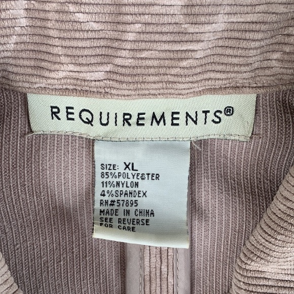 Requirements shacket corduroy brushed fabric large button closure fall outerware - Picture 3 of 12